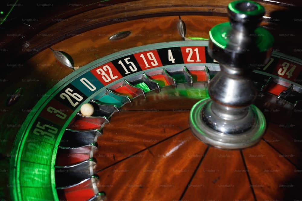 Close-up of a roulette wheel