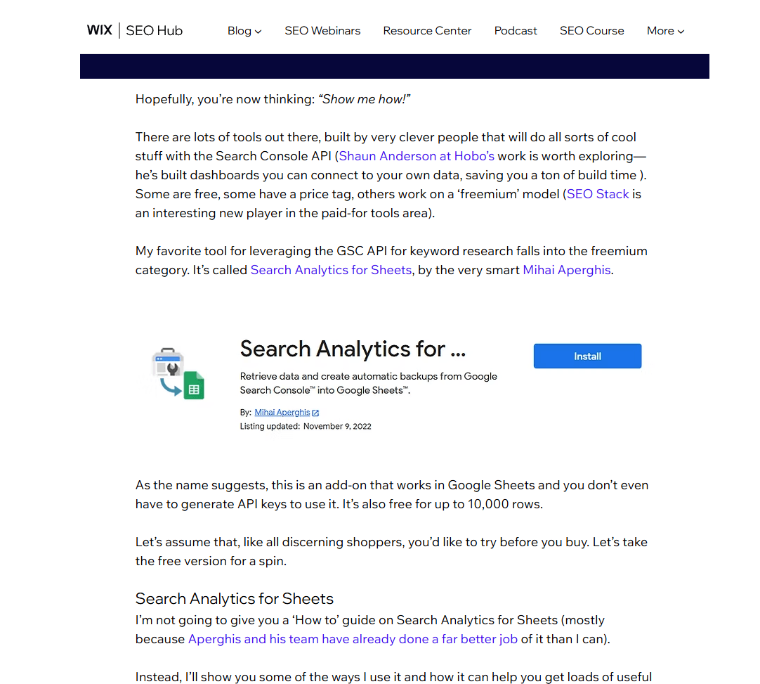 Links on Wix.com