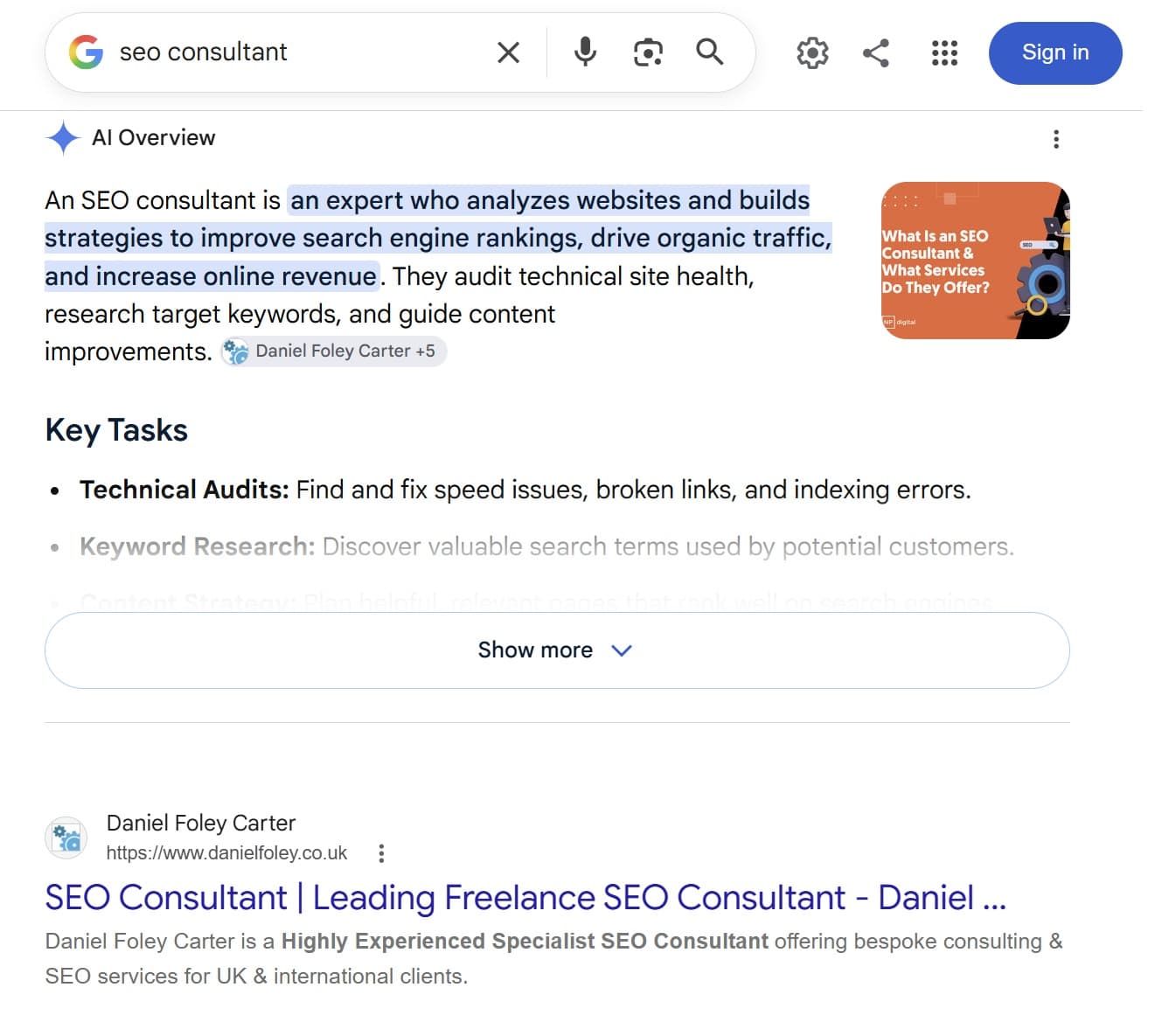 Assertive Media SEO consultancy work